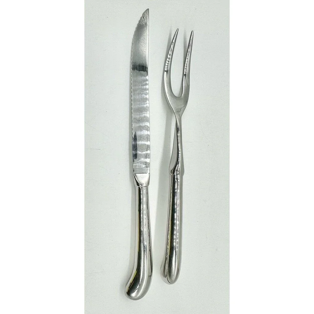 Towle 2 pc Stainless Steel Carving Set, Carving Knife and Fork Cutlery